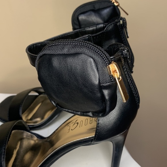 ROUGE Black Stiletto Square Sandals - Picture 3 of 9